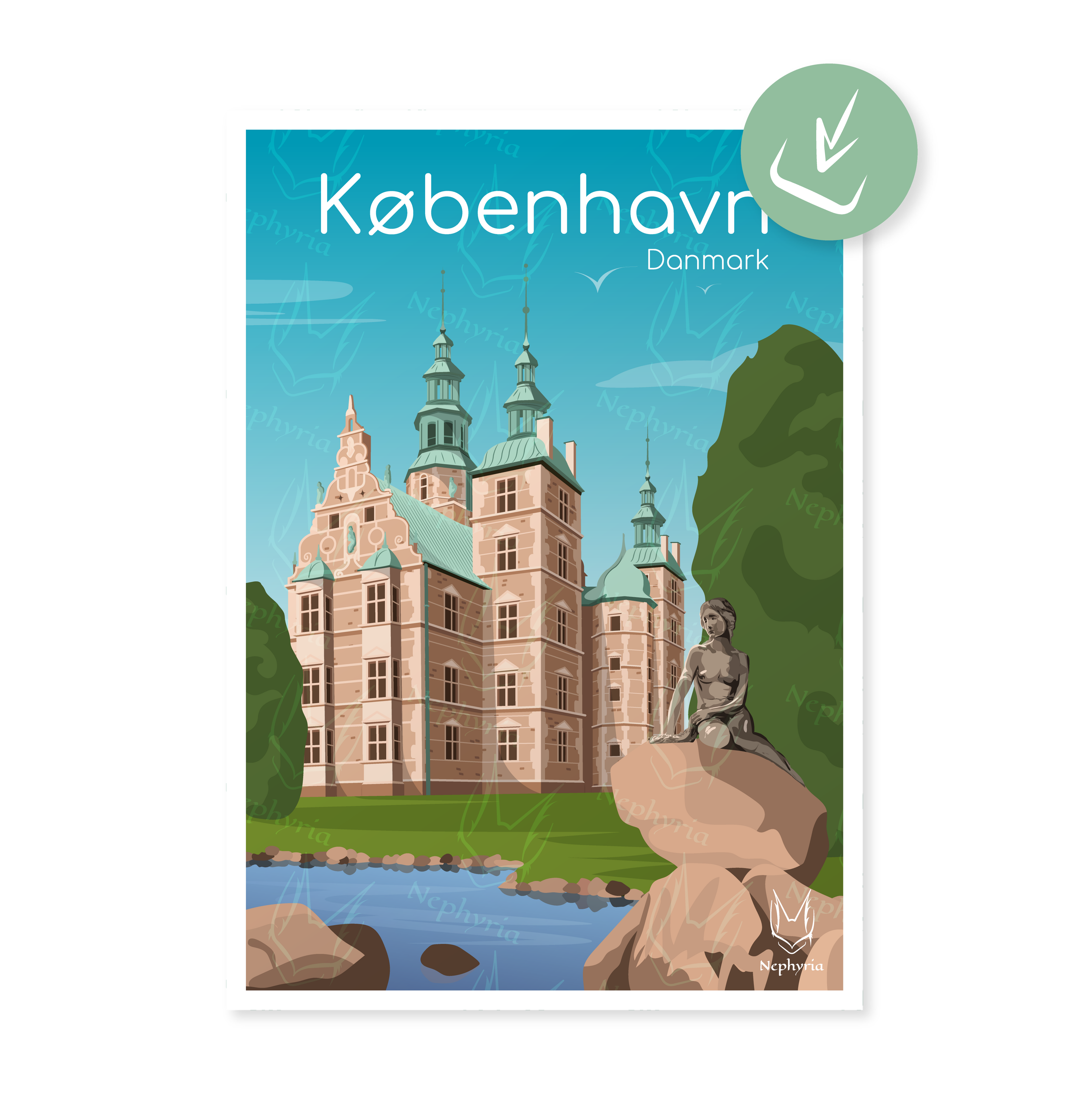 København Illustration - Digital version (Print it Yourself)