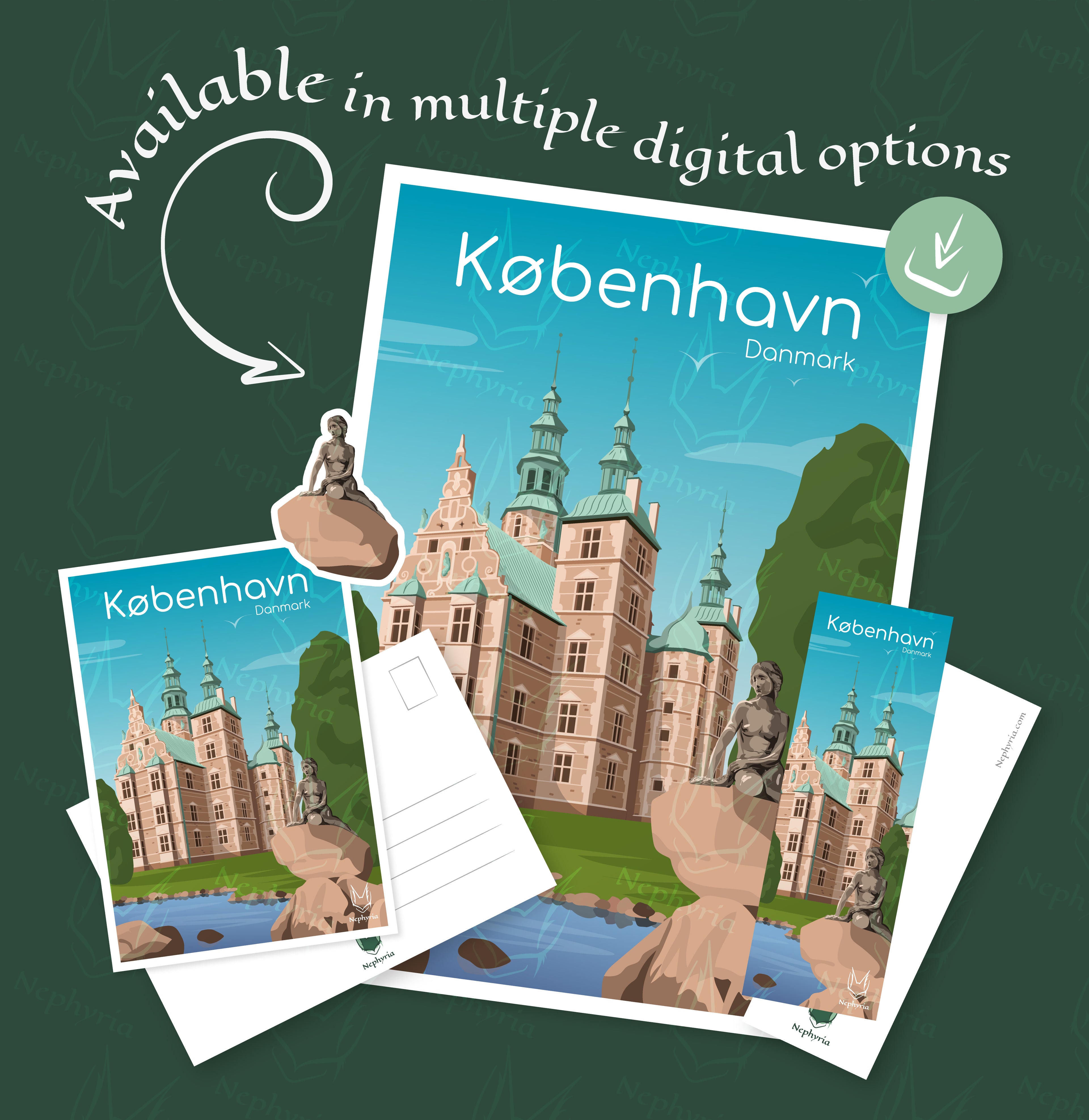 København Illustration - Digital version (Print it Yourself)